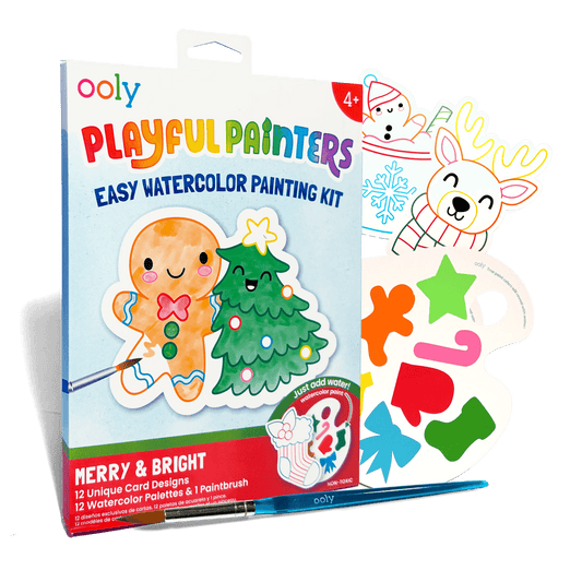 Playful Painters Easy Watercolor Painting Kit - Merry & Bright