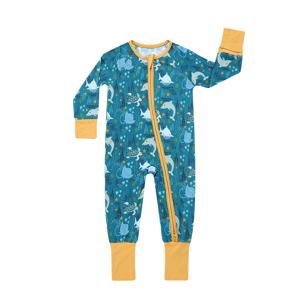 Ocean Friends Bamboo Pajamas Baby Pajamas Baby Clothes: 0-3M