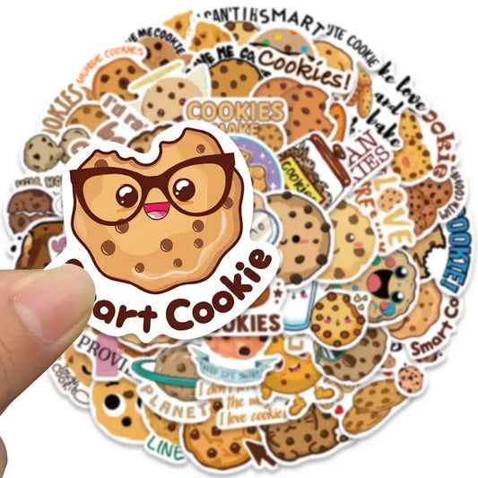 Whimsical Cookie Stickers- Decals, DIY Personalization: 10 Pc