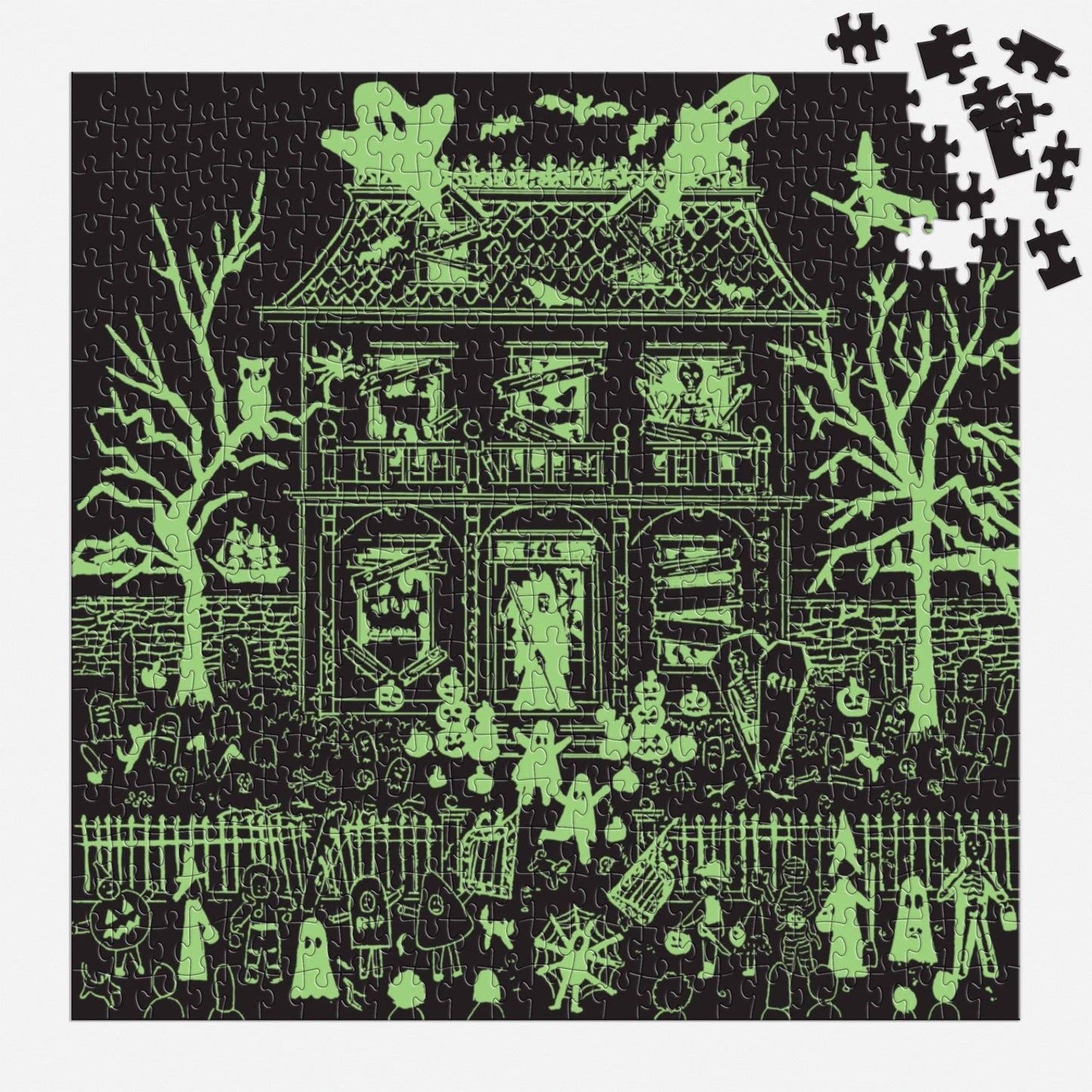 Michael Storrings Haunted House 500 Piece Glow in the Dark Puzzle
