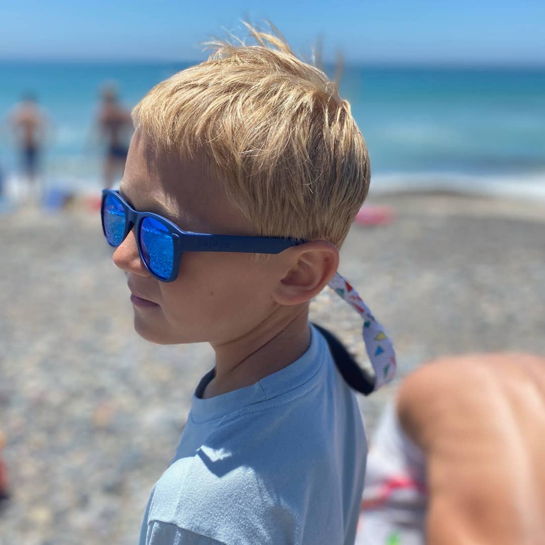 Navy Sunglasses: Grey Polarized Lens / Junior (Ages 5+)