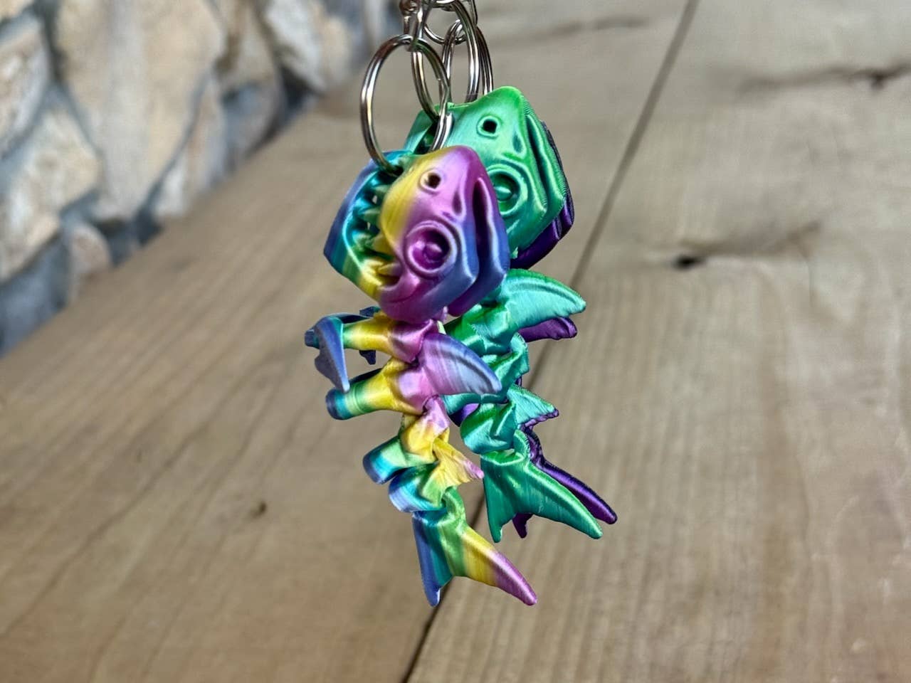 Flexi Skeleton Shark Keychain - 3D Printed