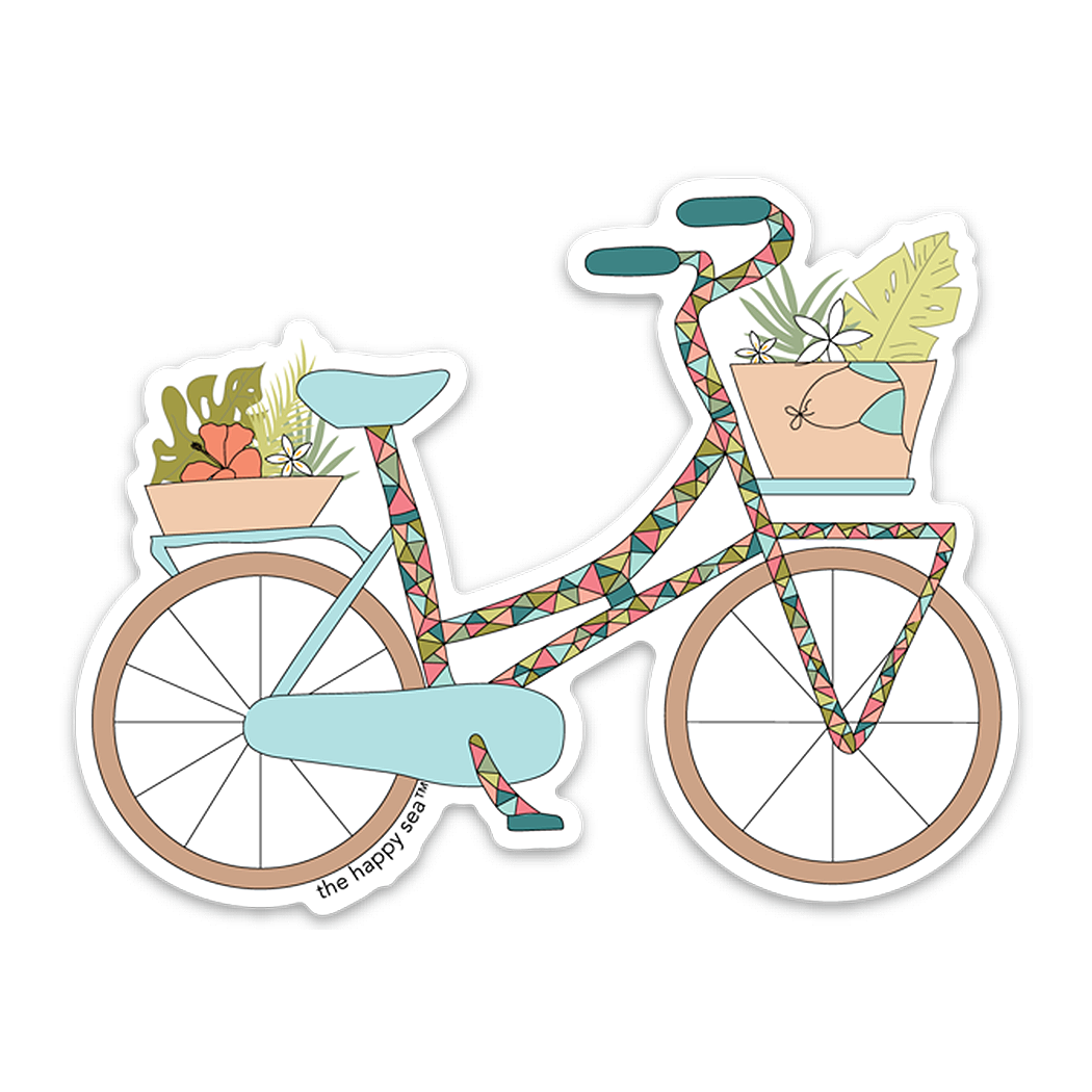 4" Tropicalia Bicycle Sticker