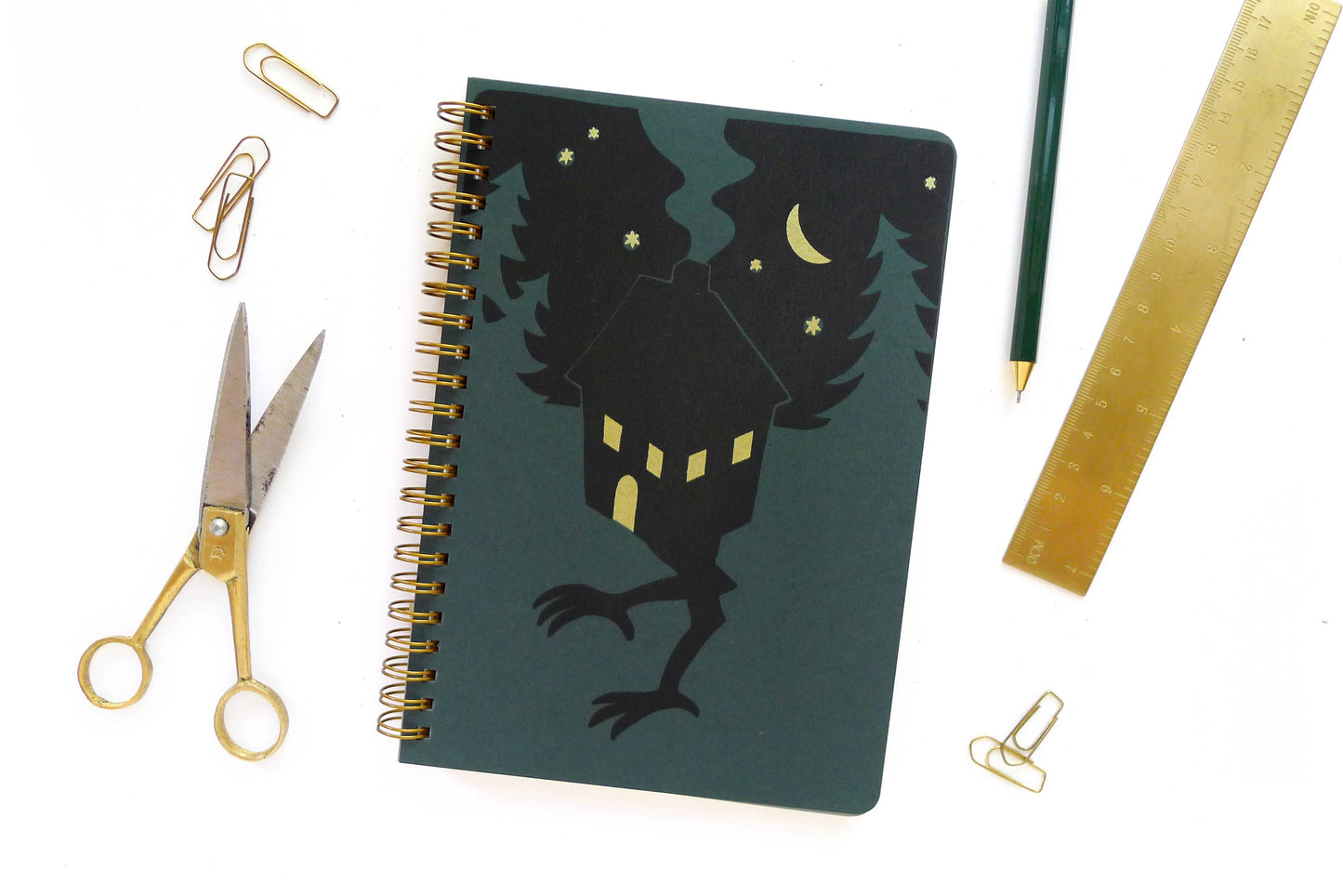 Baba Yaga Coil Notebook, MD: Lined