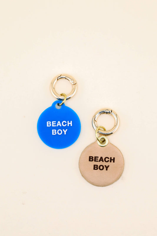 Beach Boy Pet Tag: Bright Blue Acrylic