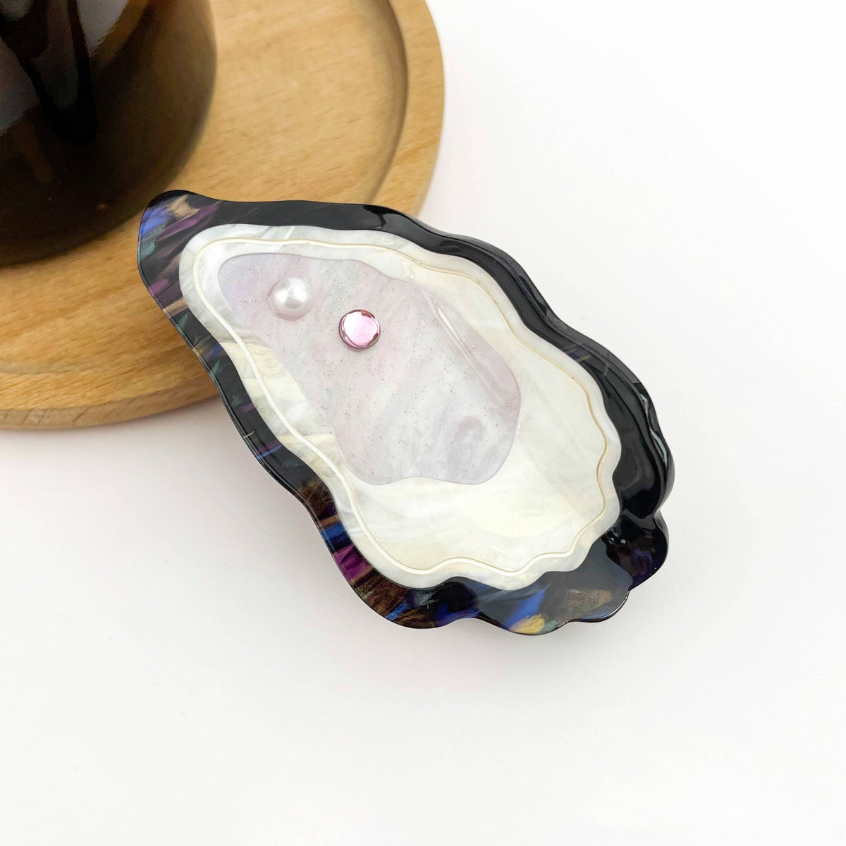 Pearl Oyster Claw Clip, Ocean Inspired Hair Clips