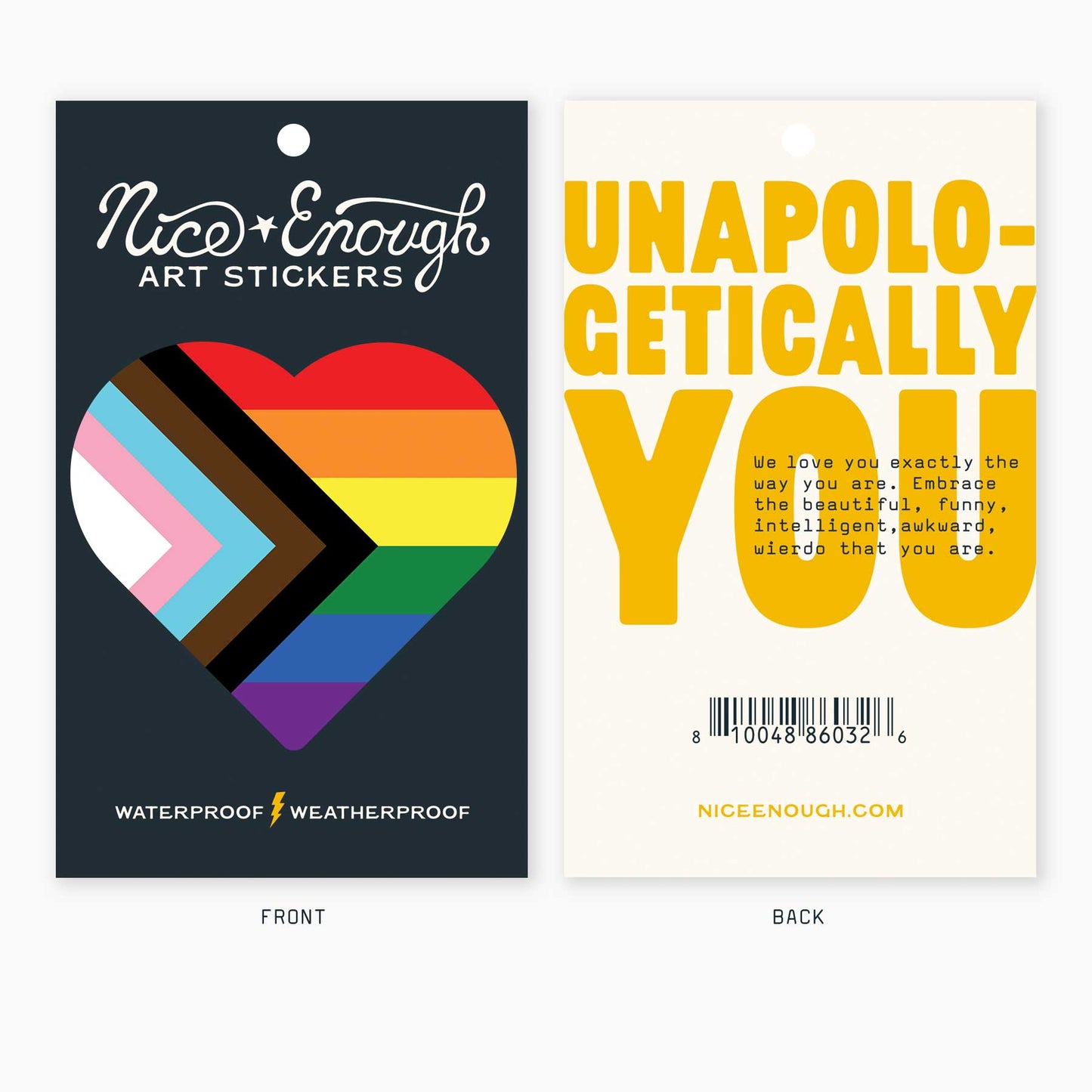 Pride Heart - 3" Art Sticker: No Barcode