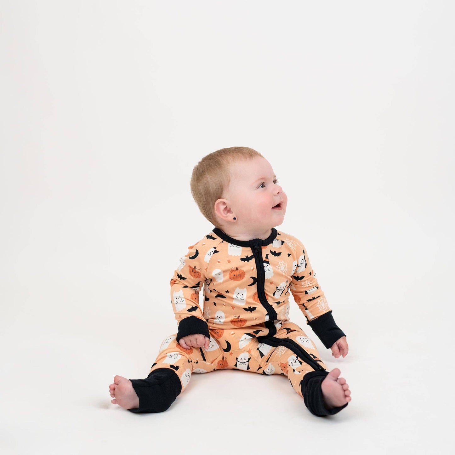 Boo-Tastic Halloween Glow in the Dark Bamboo Baby Pajamas: Orange/Multi / 6-12
