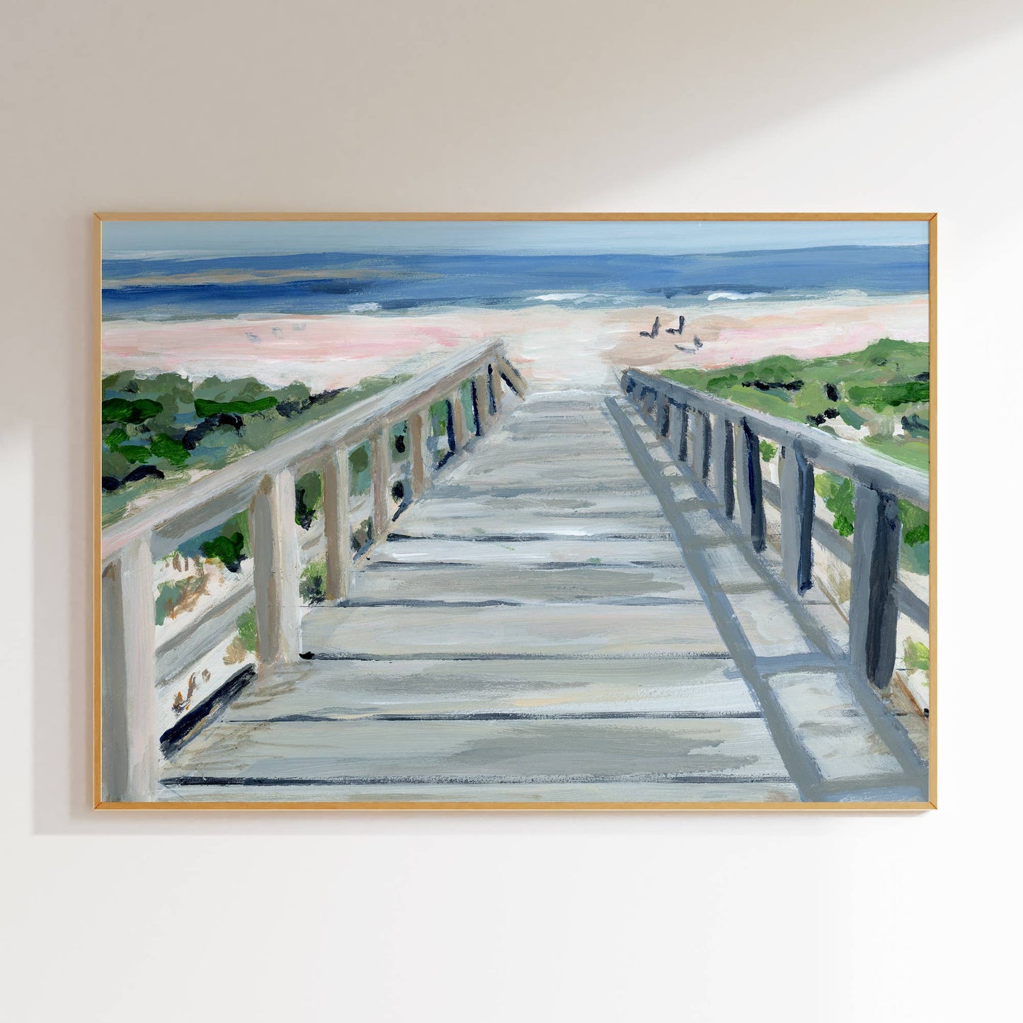 Beach Boardwalk, Unframed Print on Canvas: 4 x 6