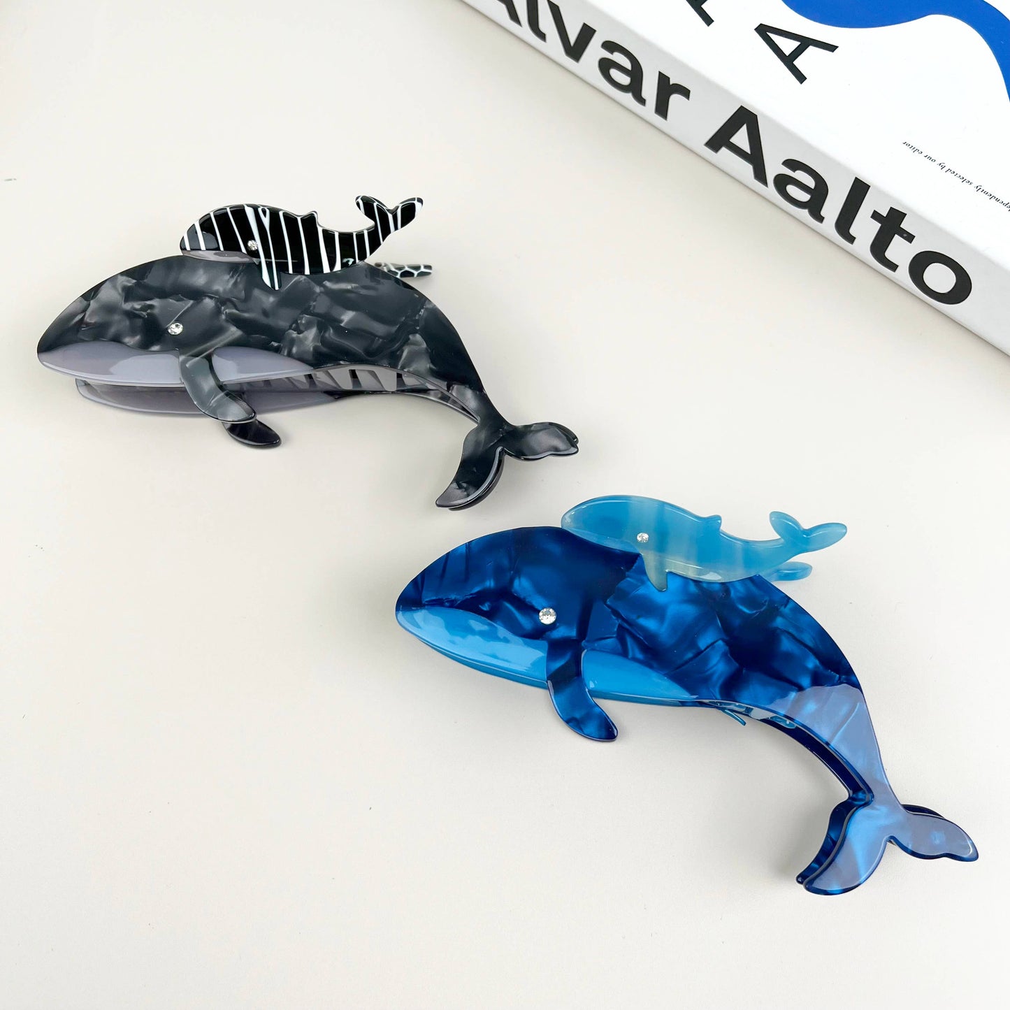 Acetate whale hair clips Shark claw clip animal series