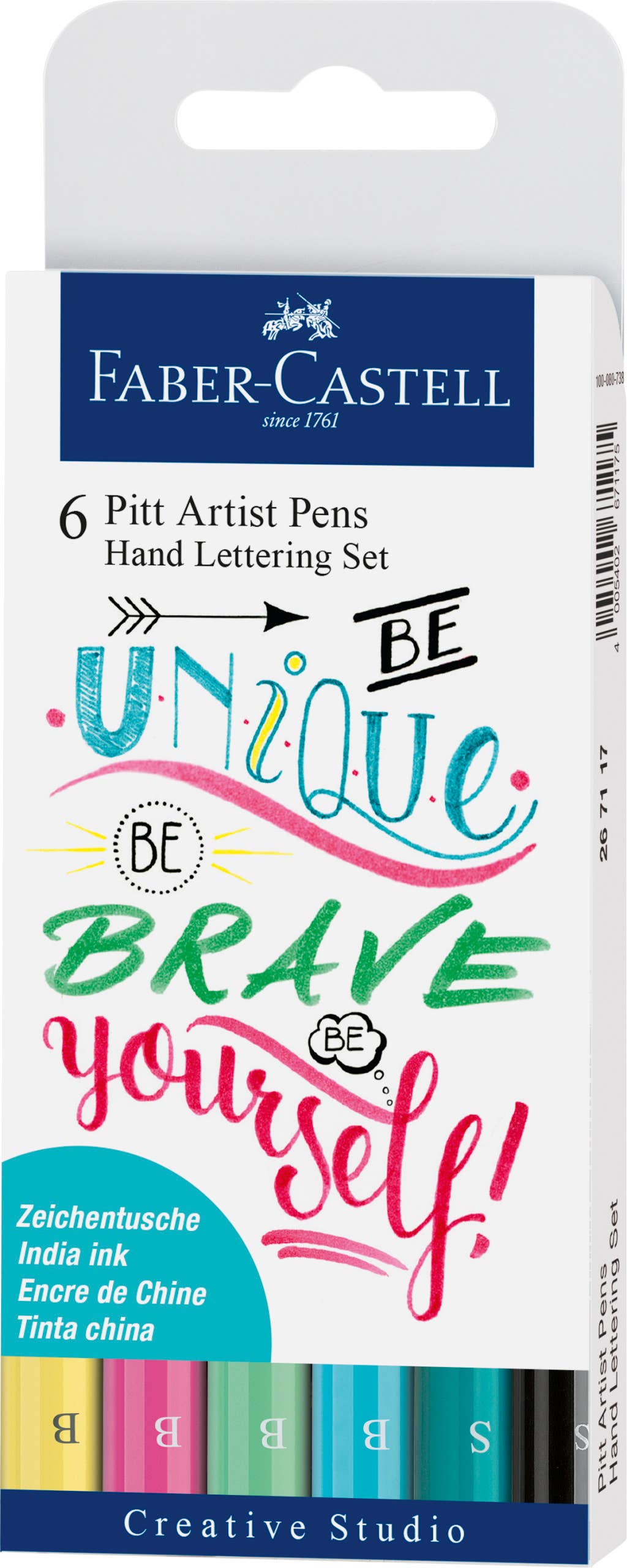 Pitt Artist Pen, Hand Lettering Set - Wallet of 6