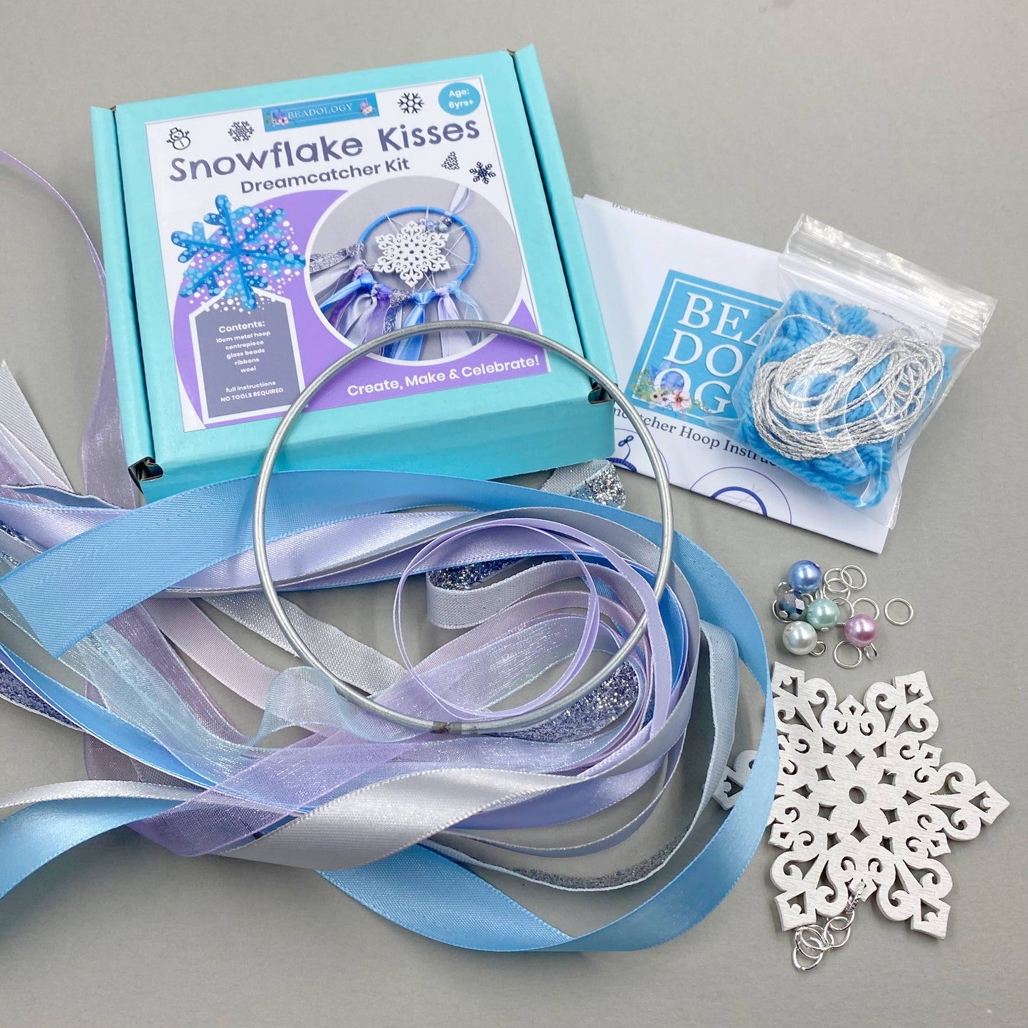 Snowflake Kisses Dreamcatcher Hoop Craft Kit for Children