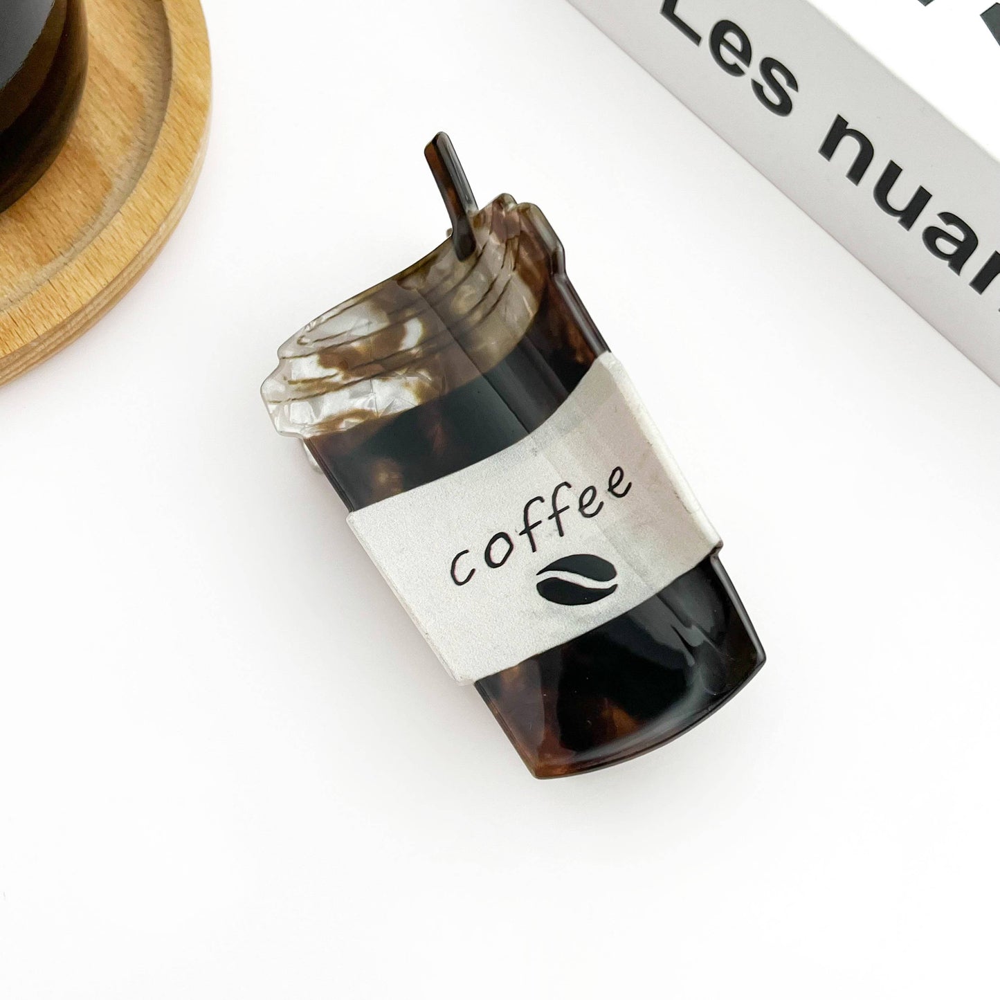Coffee Cup Shaped Hair Claw Clip,Creative Beverage Hair Clip