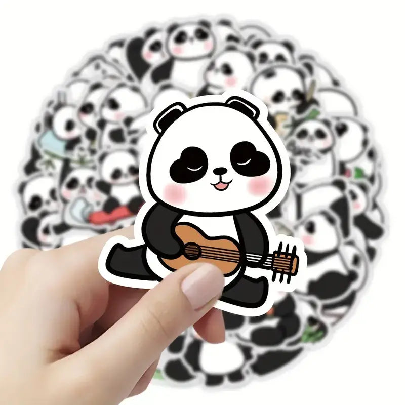 Charming Panda Stickers: Store Delights, Cute Stickers, DIY: 10 Stickers