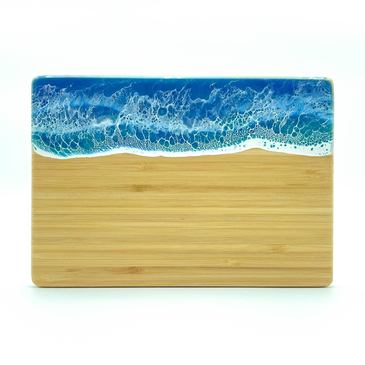 Ocean Wave Serving Board - Small: Vertical / Ocean Blue