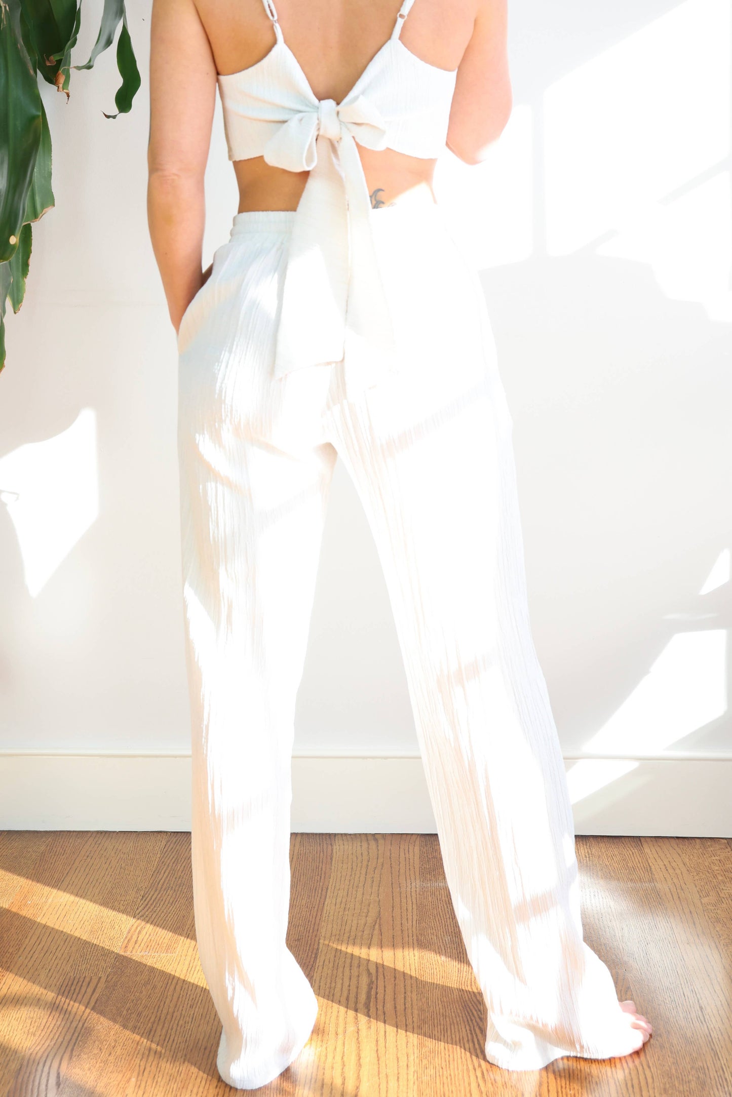 Gauze Textured Ethelda Pants: S