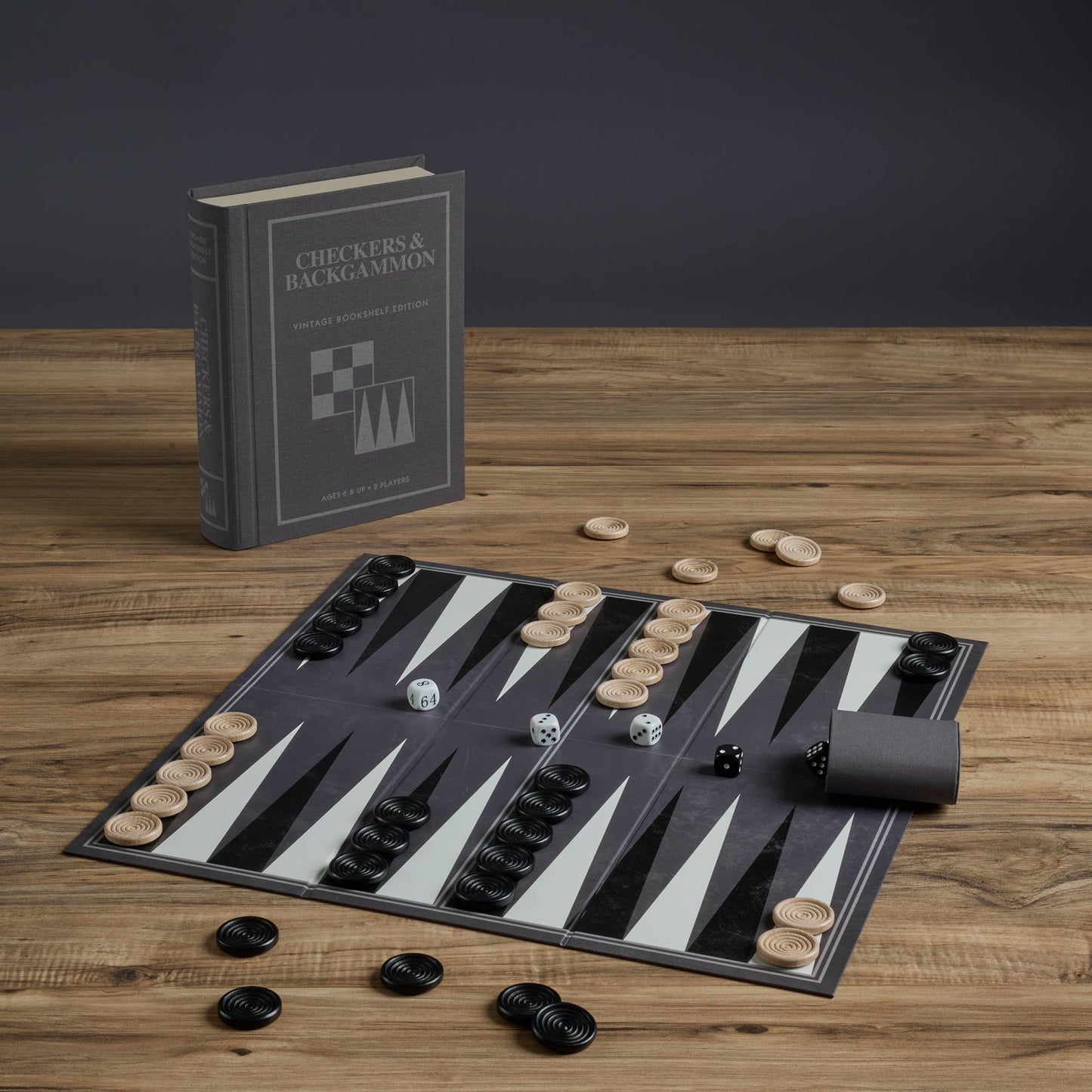 Checker/Backgammon Vintage Bookshelf Edition