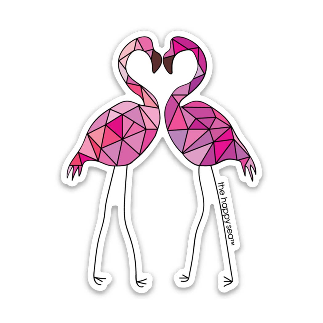 3" Love Flamingos Sticker