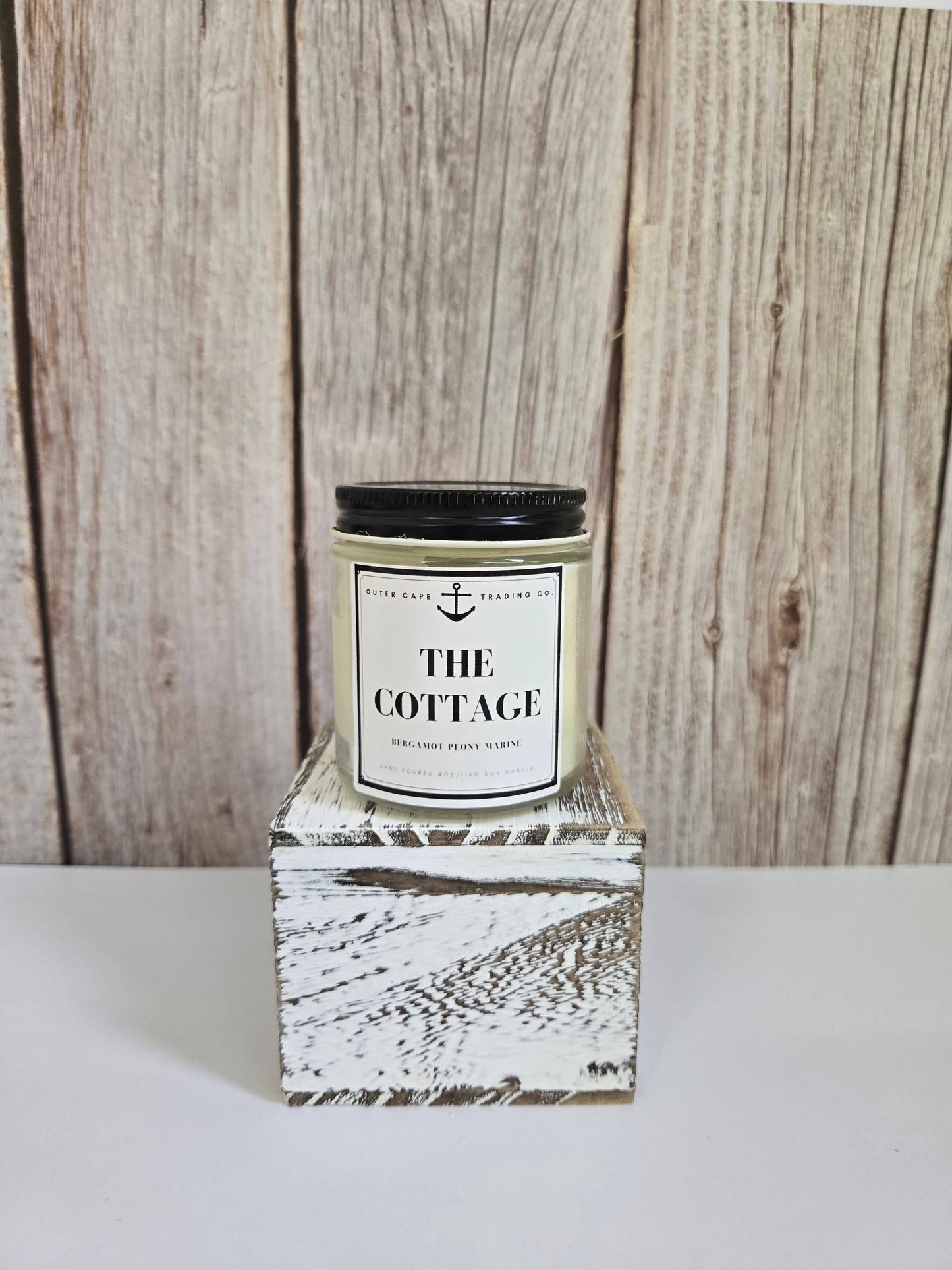 The Cottage Shop Soy Wax Crackling Wooden Wick Candle bulk wholesale: 8oz