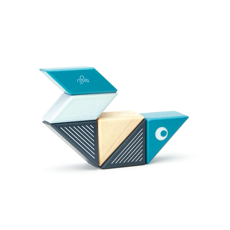 Travel Pals - Whale Magnetic Wooden Blocks 6 pieces