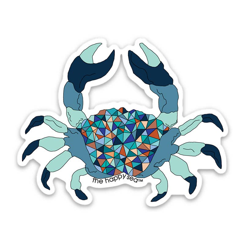 3" Blue Crab Vinyl Sticker