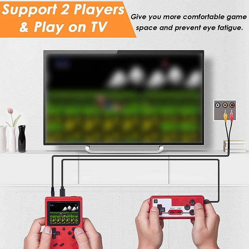 Retro Handheld Game BoxConsole with 400-in-1 Classic Games: Red