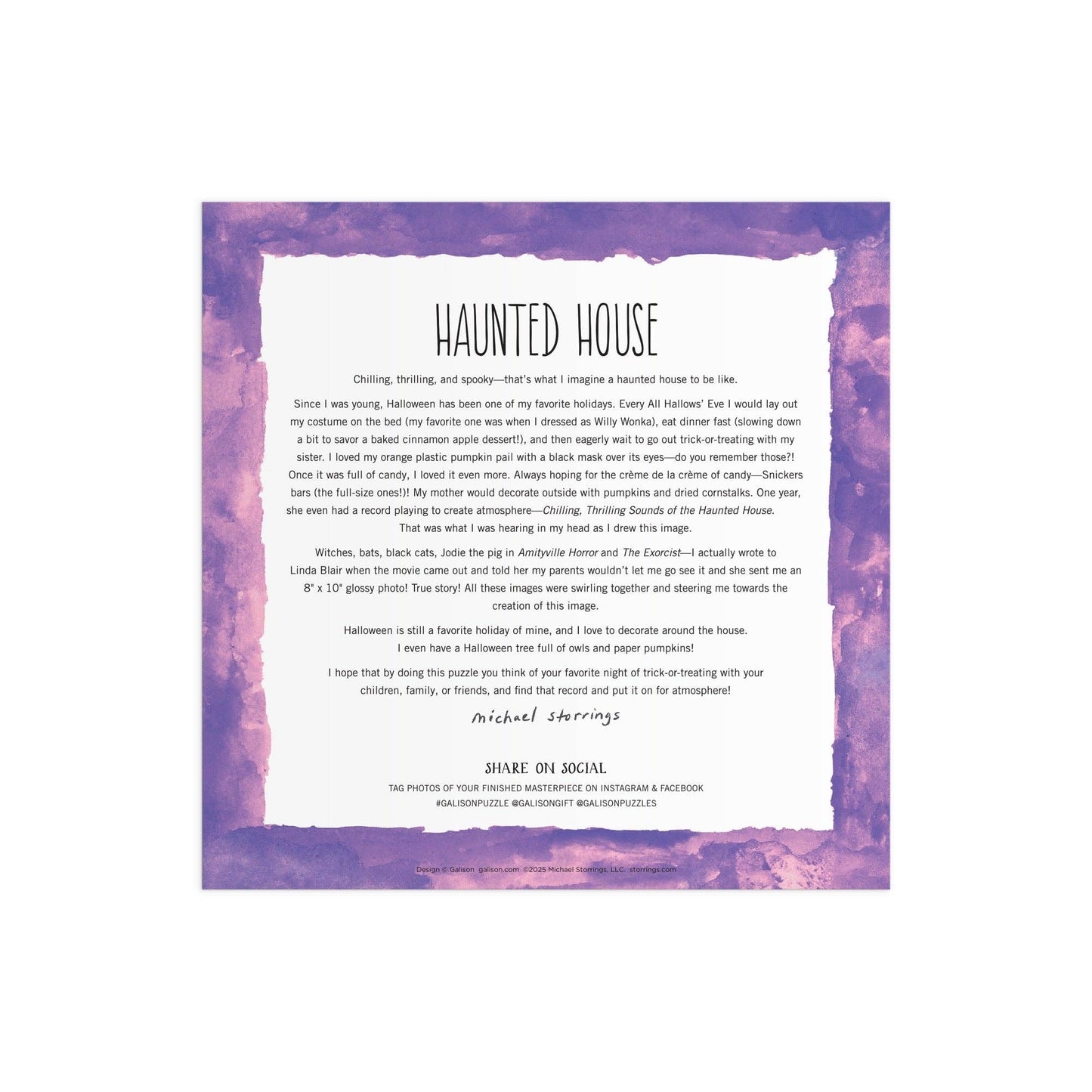 Michael Storrings Haunted House 500 Piece Glow in the Dark Puzzle