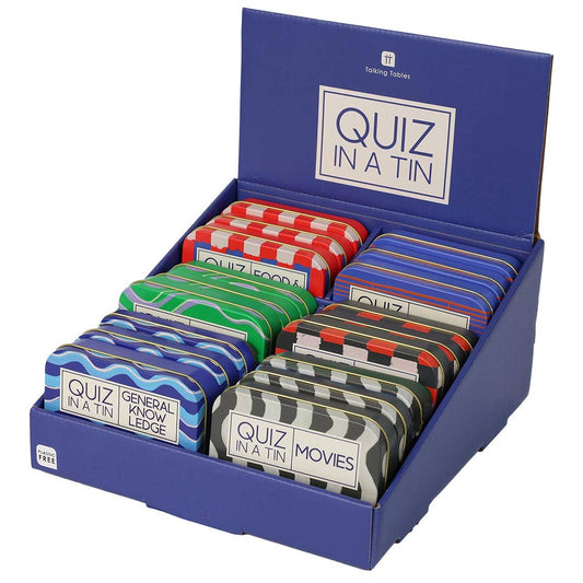 Quiz in a Tin - 6 Games - Display | Everyday Games |