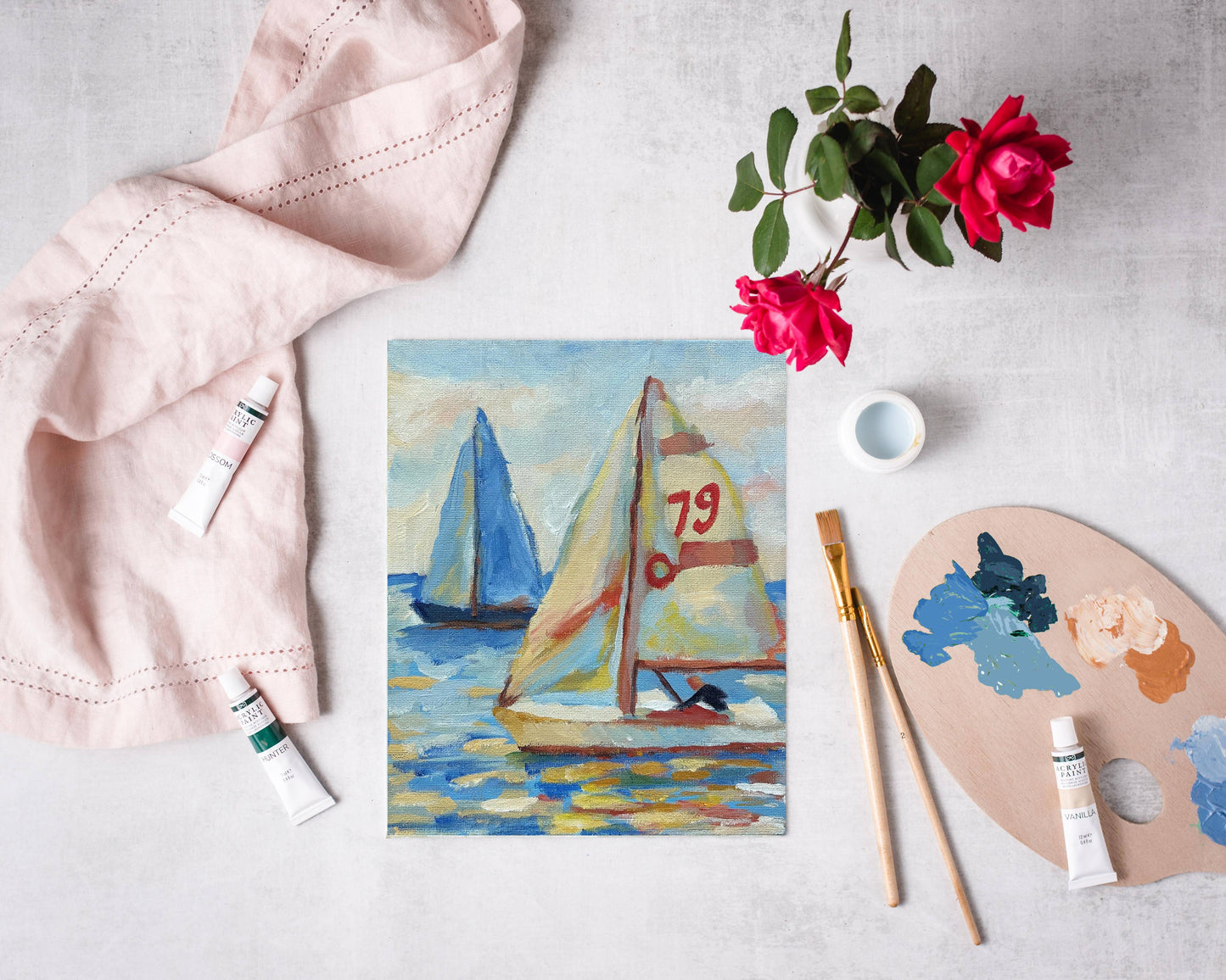 East Coast Regatta painting kit, impressionist painting kit
