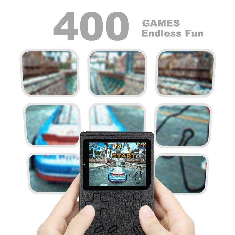 Retro Handheld Game Box Console with 400 Classic Games: Blue