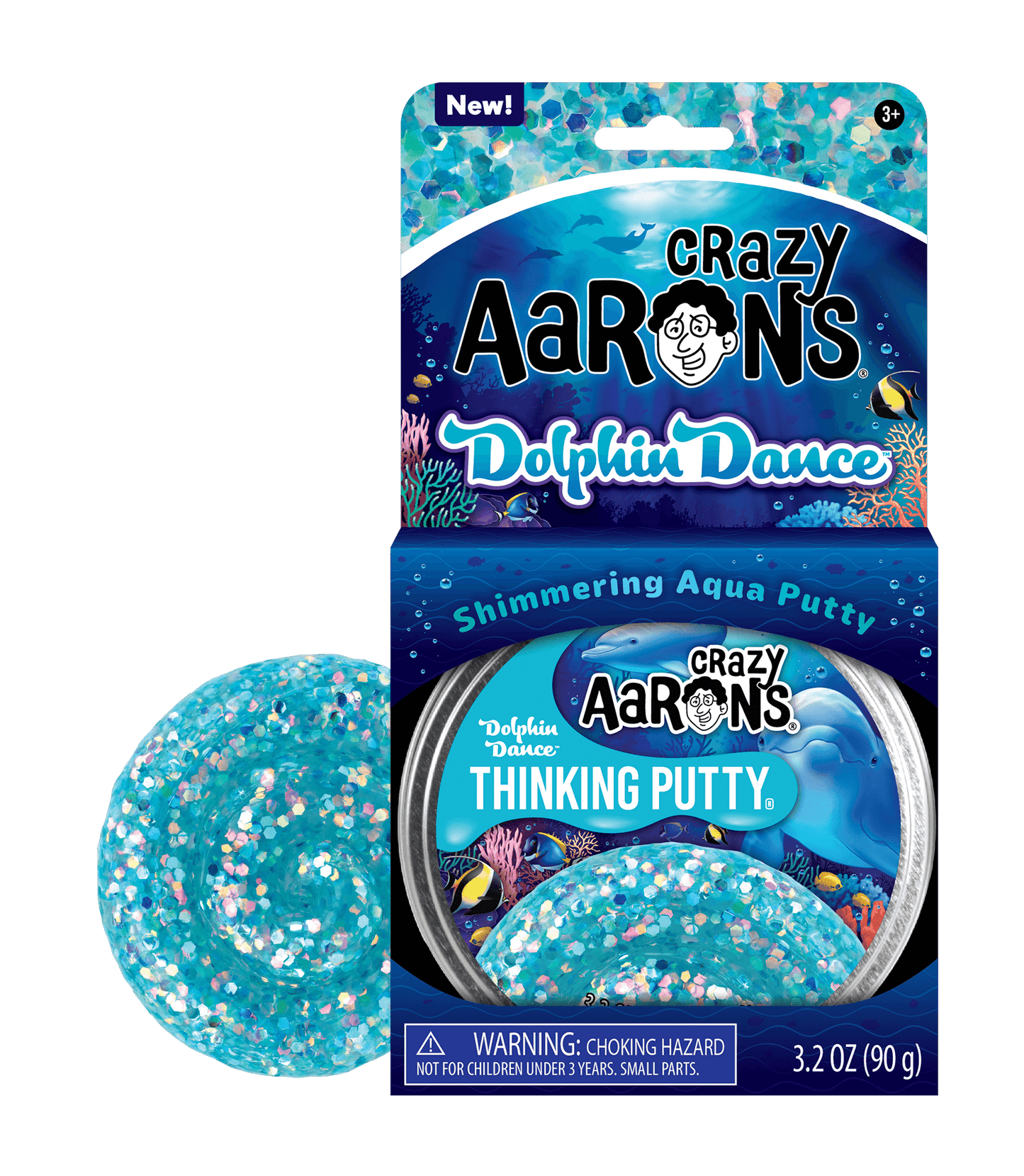 Dolphin Dance - 4" Full Size Thinking Putty tin