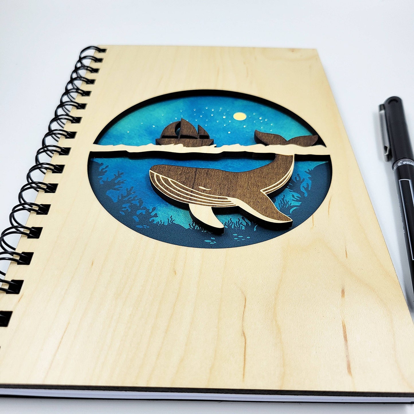 Sea Voyage Wood Journal - Stationery, Journals, Notebook: Blank Paper