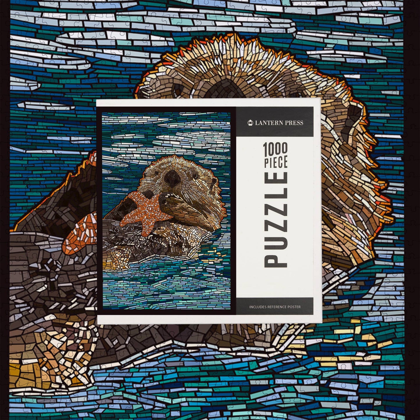 1000 PIECE PUZZLE Sea Otter, Paper Mosaic