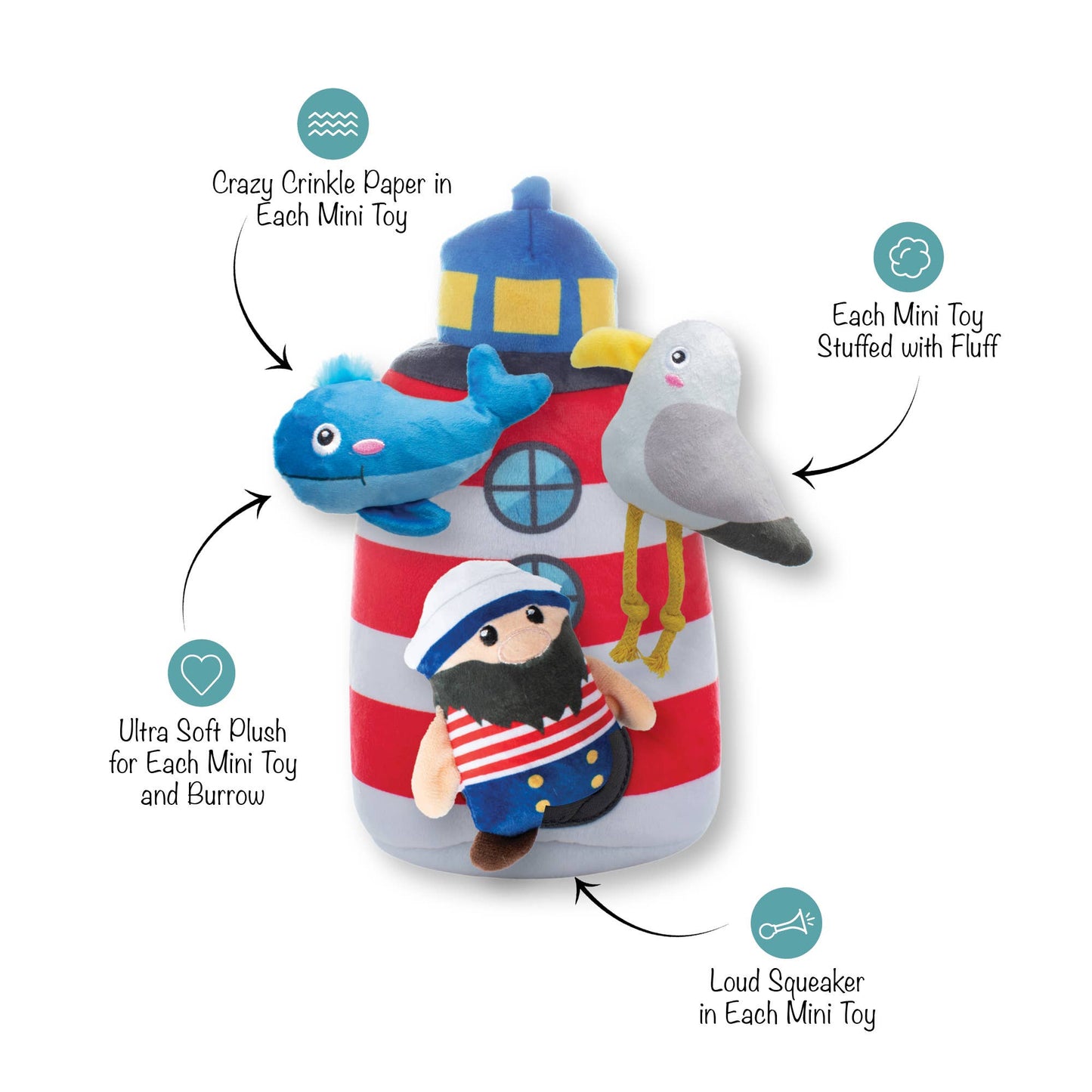 SHIPS AHOY HIDE & SEEK DOG TOY