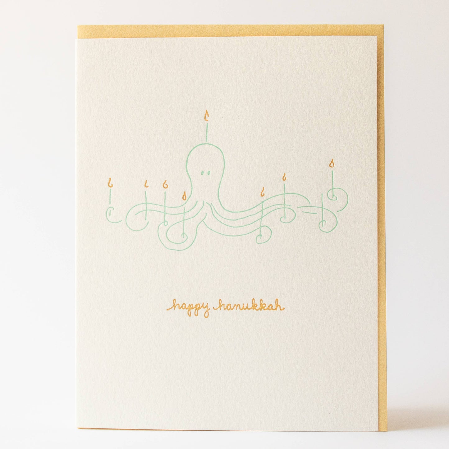 Happy Hanukkah Octopus Holiday Card