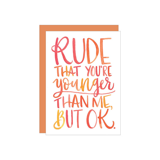 Rude Younger greeting card