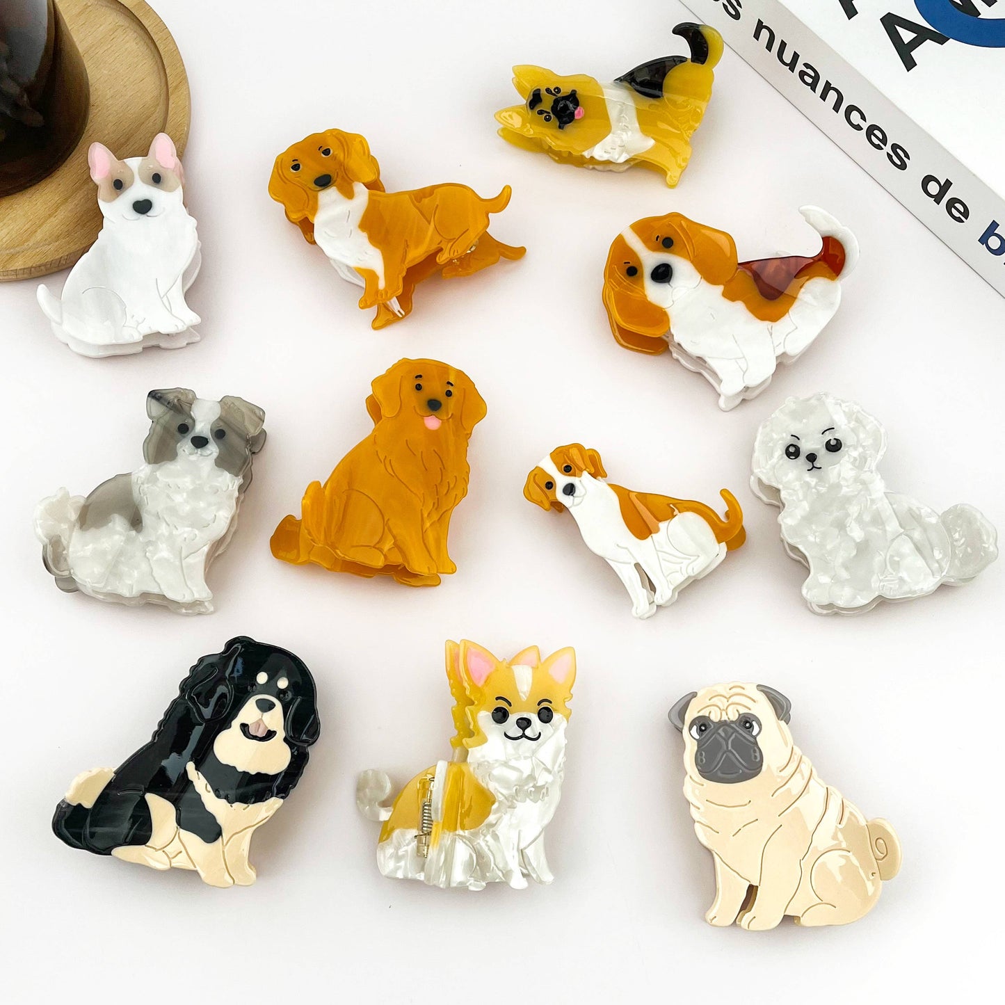 Cute Puppy Hair Claw Clip, Animal Dog Hair Clip