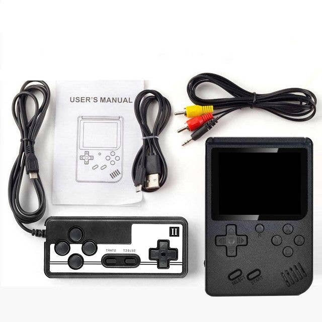 Retro Handheld Game Box Console with 400 Classic Games: Black