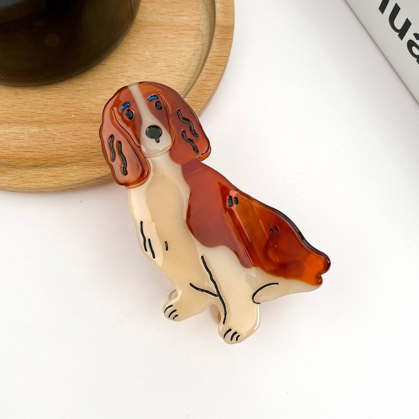 Brown Dog Series Claw Clip, Shih Tzu Teddy Hair Clip