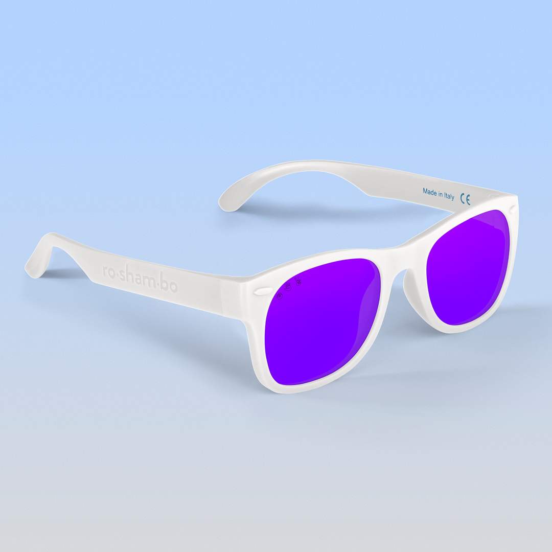 White Sunglasses: Grey Polarized Lens / Baby (Ages 0-2)