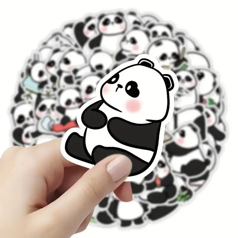 Charming Panda Stickers: Store Delights, Cute Stickers, DIY: 10 Stickers