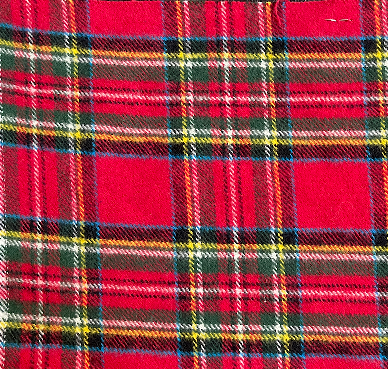 Tartan Plaid Flannel Ruffled Dog Bandana