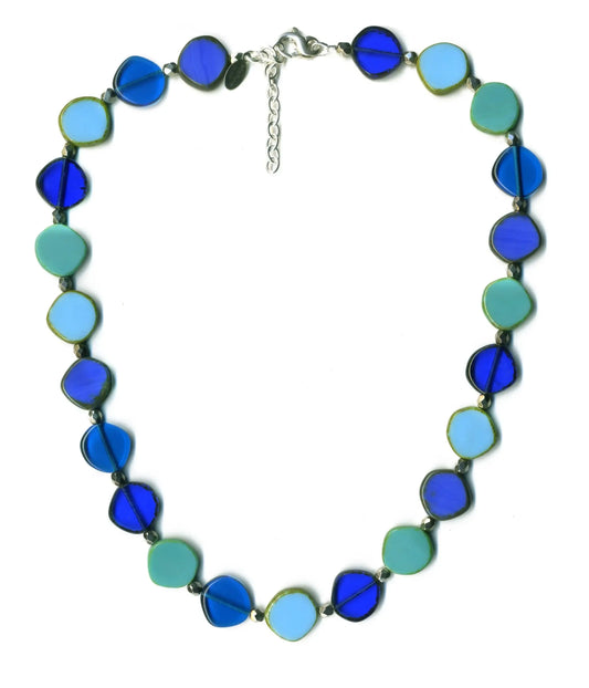 Ocean Mix Small Circle Beaded Statement Necklace