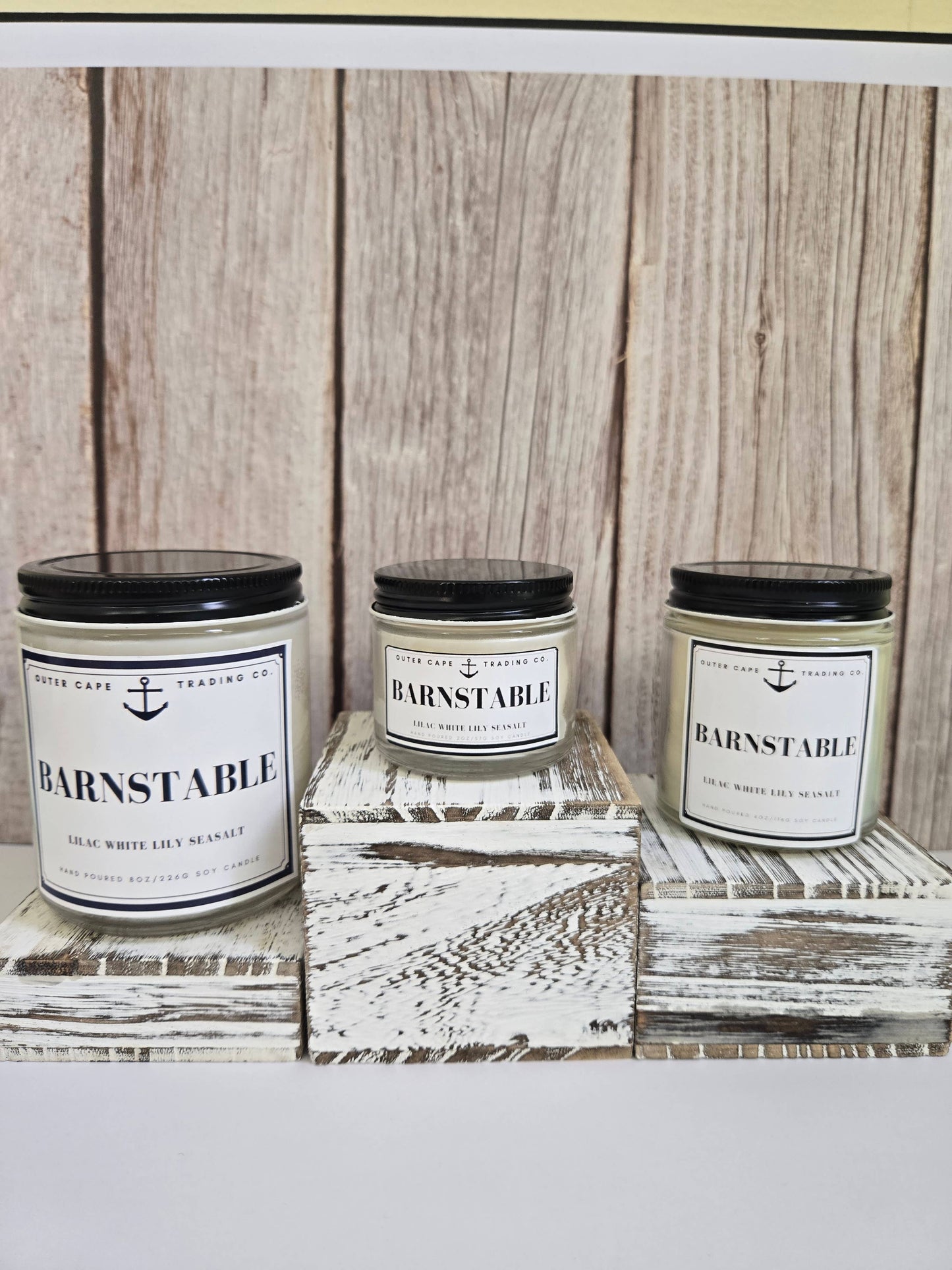 Barnstable Cape Cod Soy Wax Crackling Wooden Wick Candle wholesale bulk