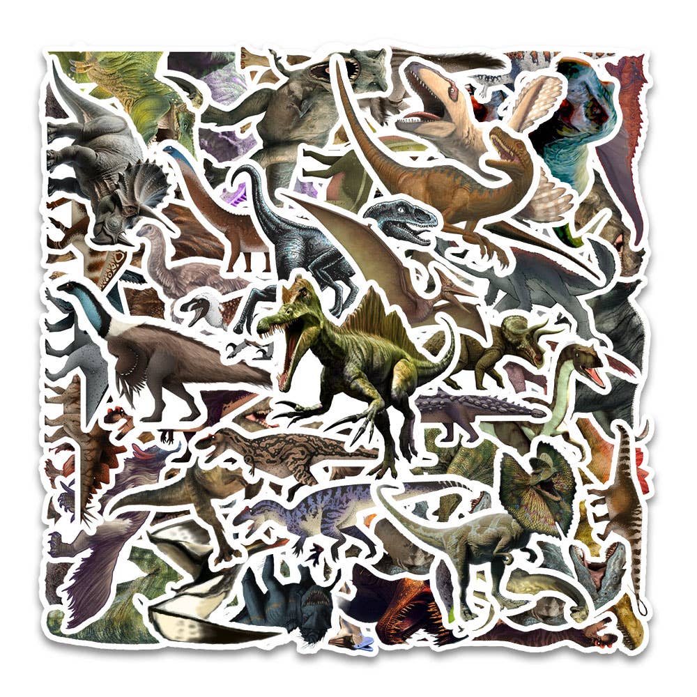 Realistic Dinosaur Sticker Pack – For Kids, Teachers & Craft: 10 Stickers