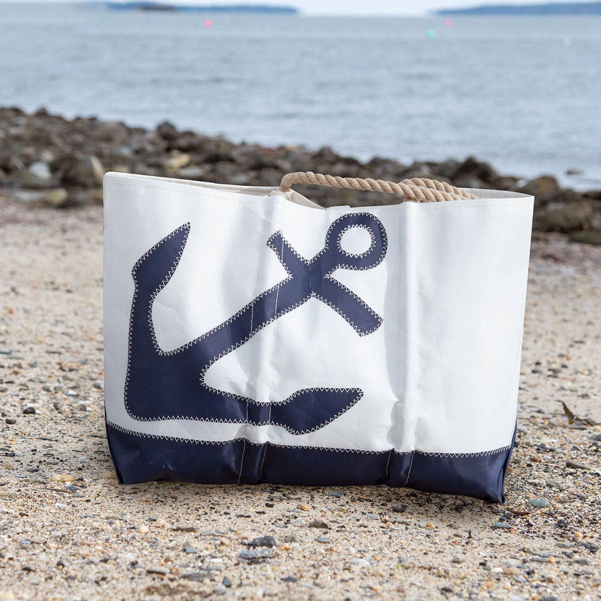 Navy Anchor Ogunquit Beach Tote