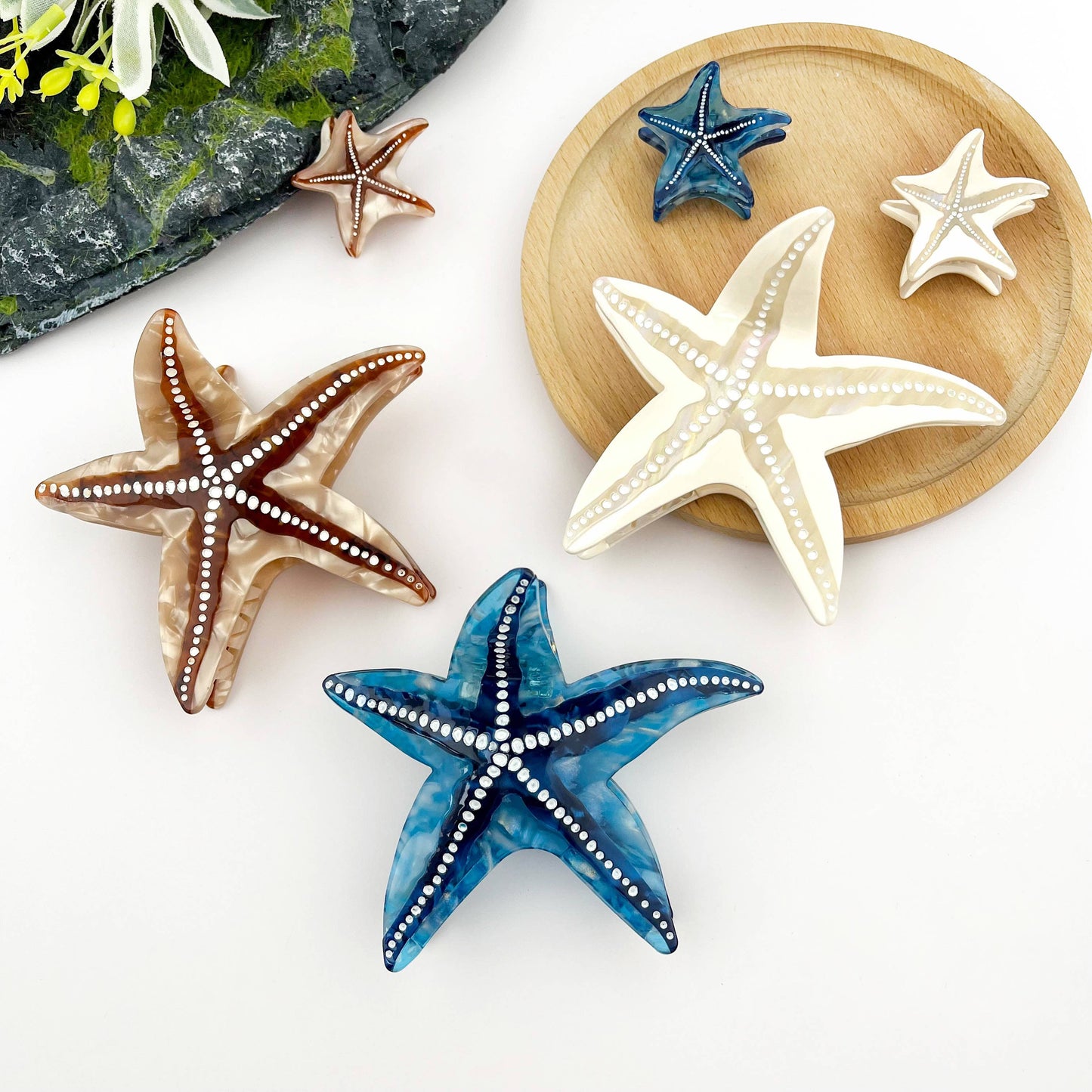 Starfish Hair Clip, Acetate Claw Clip
