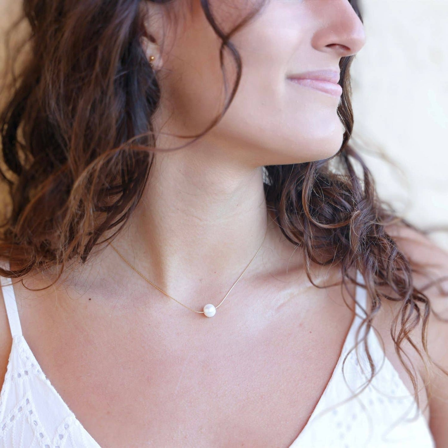 Floating Freshwater Pearl Choker