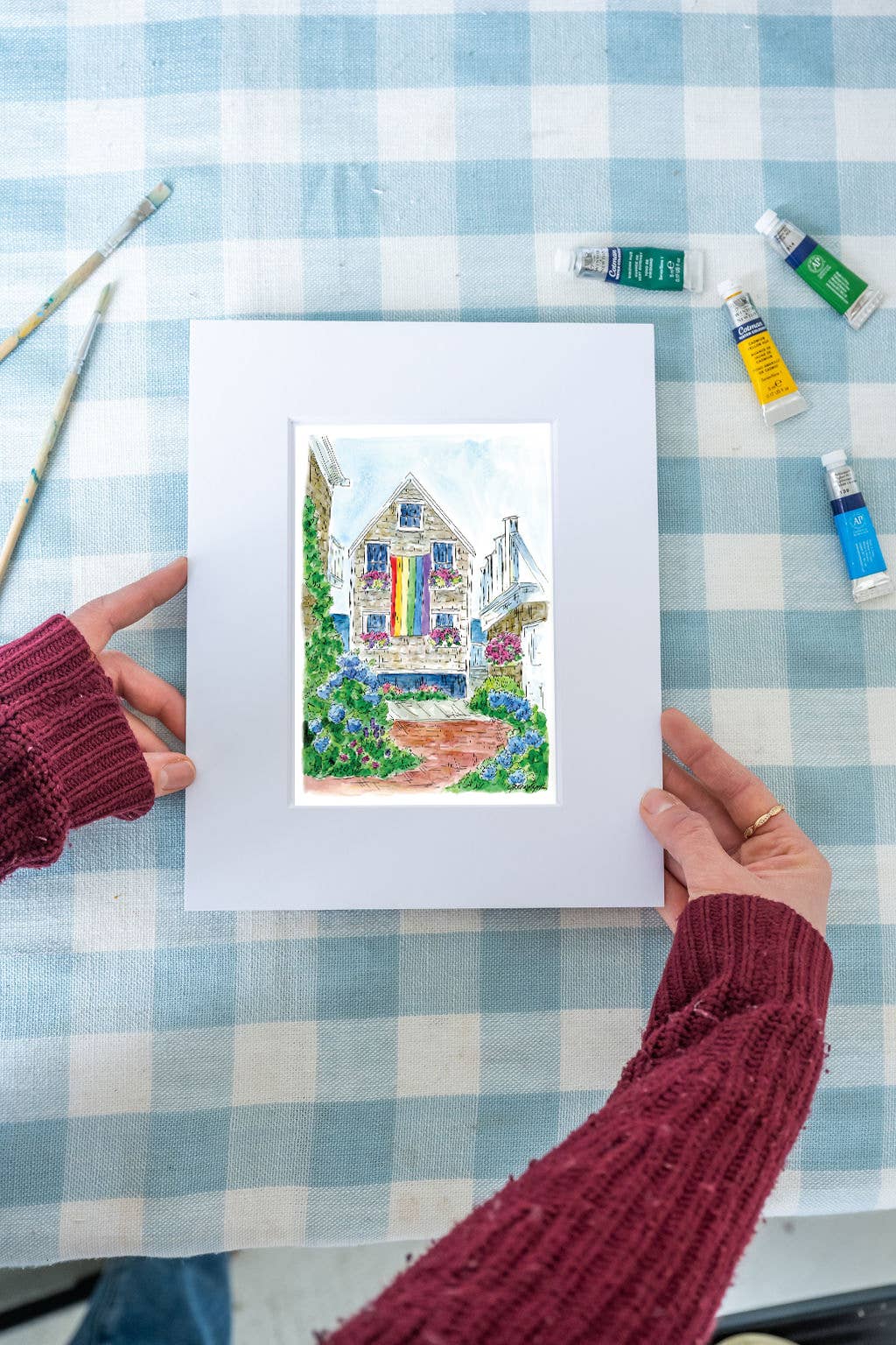 Provincetown Flag House  | Cape Cod Art Print
