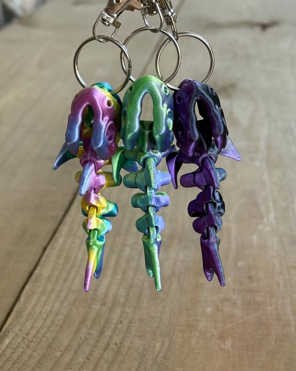 Flexi Skeleton Shark Keychain - 3D Printed